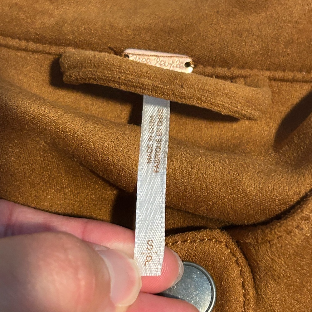 Free People Mia Brown Faux Suede Biker Jacket - S - Picture 5 of 8